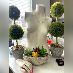 “Diamond” tennis necklace. (Actually cubic zirconias and 14k gold plating)